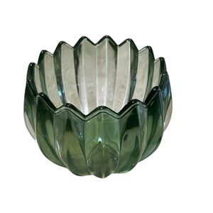 Godinger New in Box Green Crystal Votive Holder with tealight candle